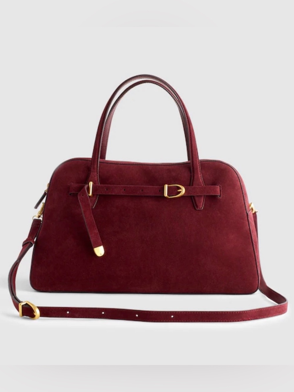 ♥️New Madewell Belted Satchel Bag in Sangria (Discontinued)